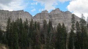 Mountains are rising above us as we drive.